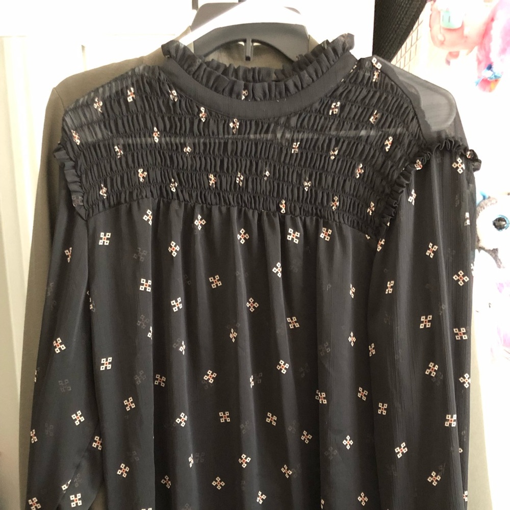 Black Long Sleeve Sheet Blouse from Target